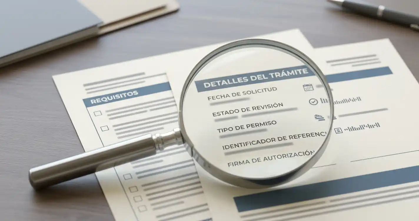 Dos documentos de autorización ilustrativos examinados con una lupa